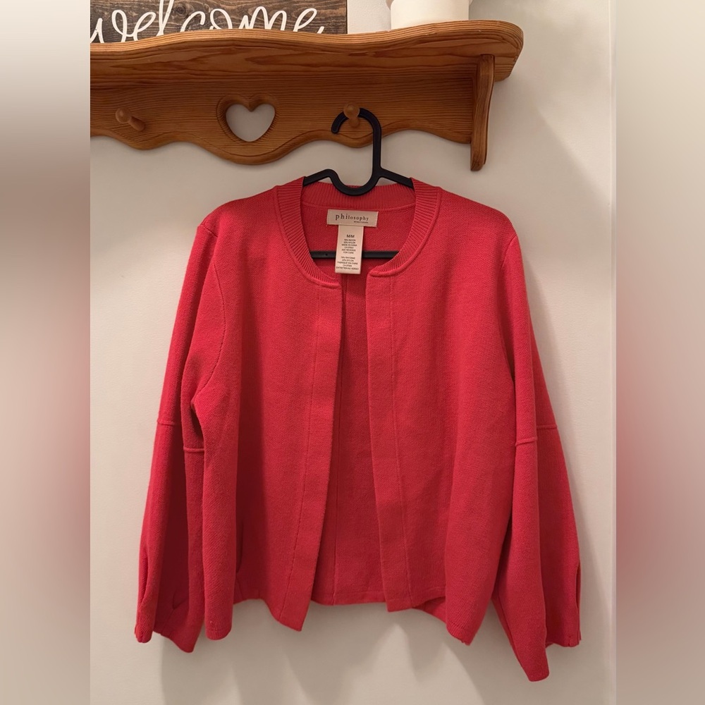 2 for $20. Philosophy Vibrant Pink Women's Cardigan